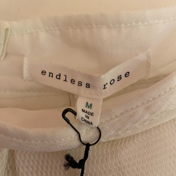 English Rose White A Line Skirt Patterned Lace Lined Size Medium NWT - Picture 3 of 9